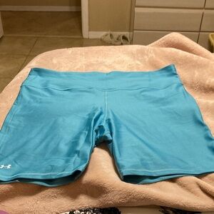 Under Armour compression Women’s Turquoise Bike Shorts